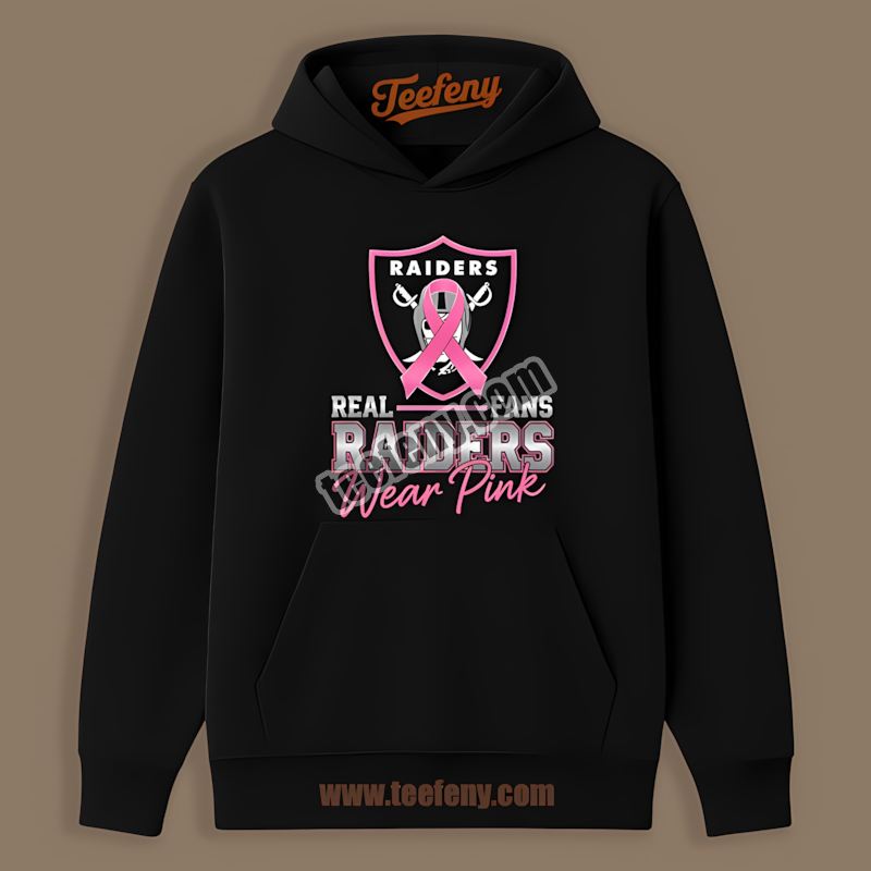 Real Fans Wear Pink Las Vegas Raiders Trendy Hoodie Real Fans Wear Pink Las Vegas Raiders Trendy Hoodie