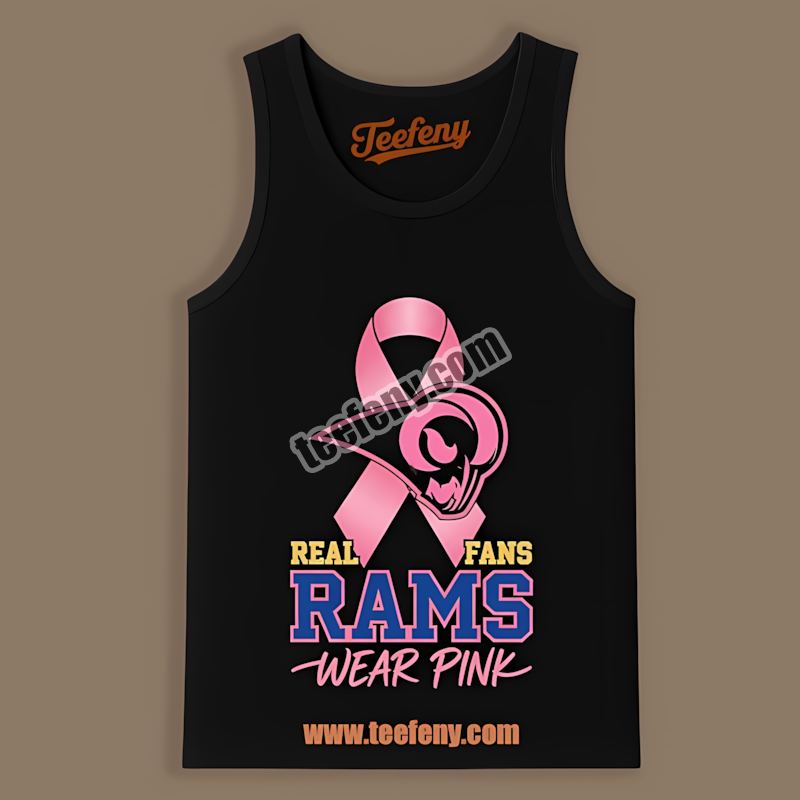 Real Fans Wear Pink Los Angeles Rams Graphic Tanktop Real Fans Wear Pink Los Angeles Rams Graphic Tanktop