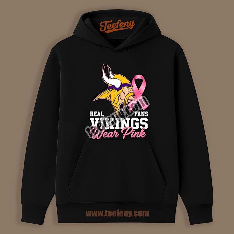 Real Fans Wear Pink Minnesota Vikings Spirit Color Hoodie Real Fans Wear Pink Minnesota Vikings Spirit Color Hoodie