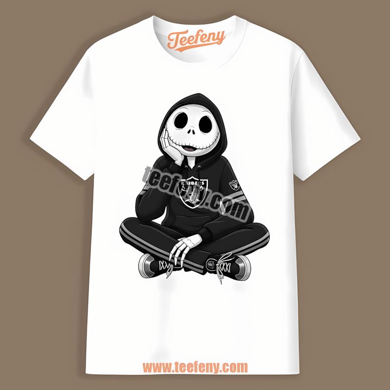 Relaxed Hoodie Jack Skellington Las Vegas Raiders Unisex Shirt