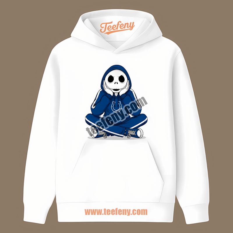 Relaxed Jack Skellington Hoodie Indianapolis Colts Hoodie Relaxed Jack Skellington Hoodie Indianapolis Colts Hoodie