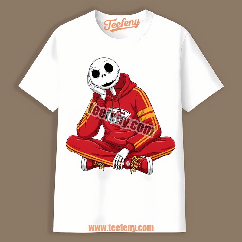 Relaxed Jack Skellington Kansas City Chiefs Hoodie Retro Shirt