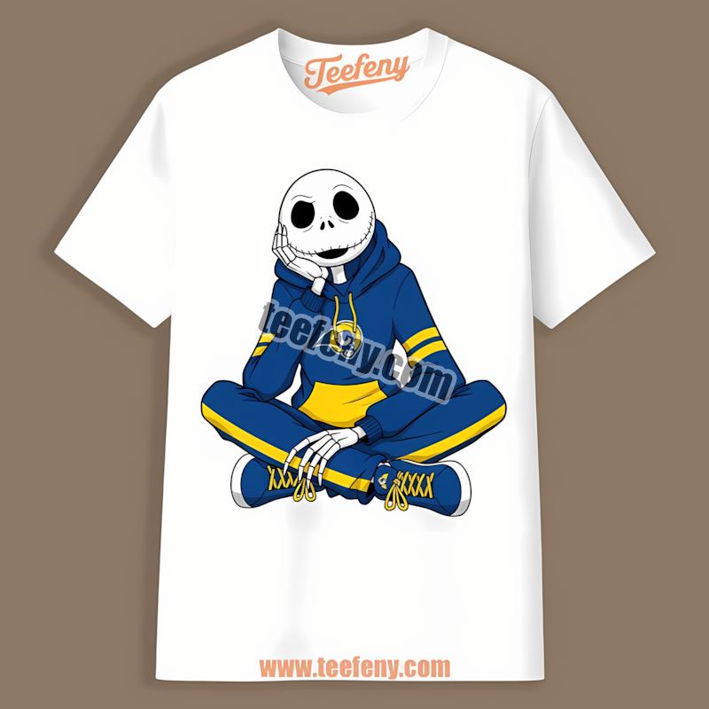 Relaxed Jack Skellington Los Angeles Rams Hoodie Vintage Shirt