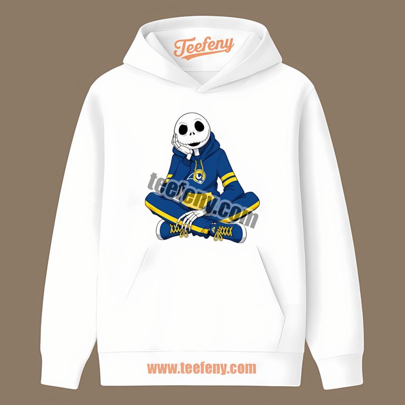 Relaxed Jack Skellington Los Angeles Rams Hoodie Vintage Hoodie Relaxed Jack Skellington Los Angeles Rams Hoodie Vintage Hoodie