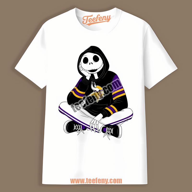 Relaxed Jack Skellington Minnesota Vikings Hoodie Color Shirt