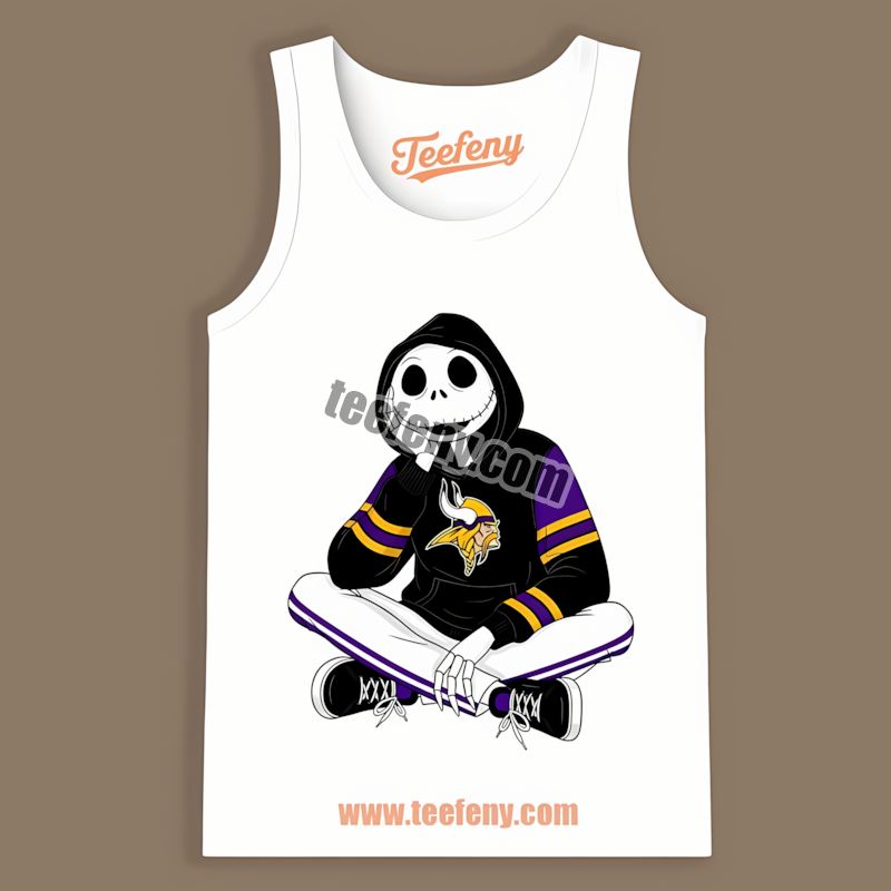 Relaxed Jack Skellington Minnesota Vikings Hoodie Color Tanktop Relaxed Jack Skellington Minnesota Vikings Hoodie Color Tanktop