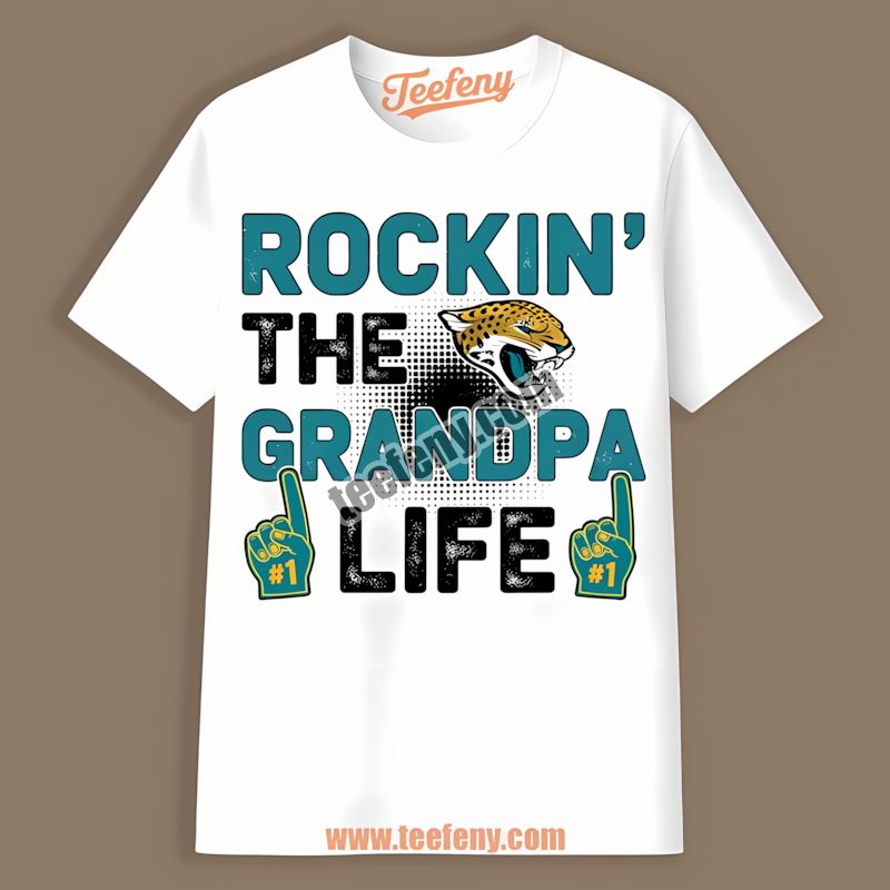 Rockin The Grandpa Life Jacksonville Jaguars Classic Shirt