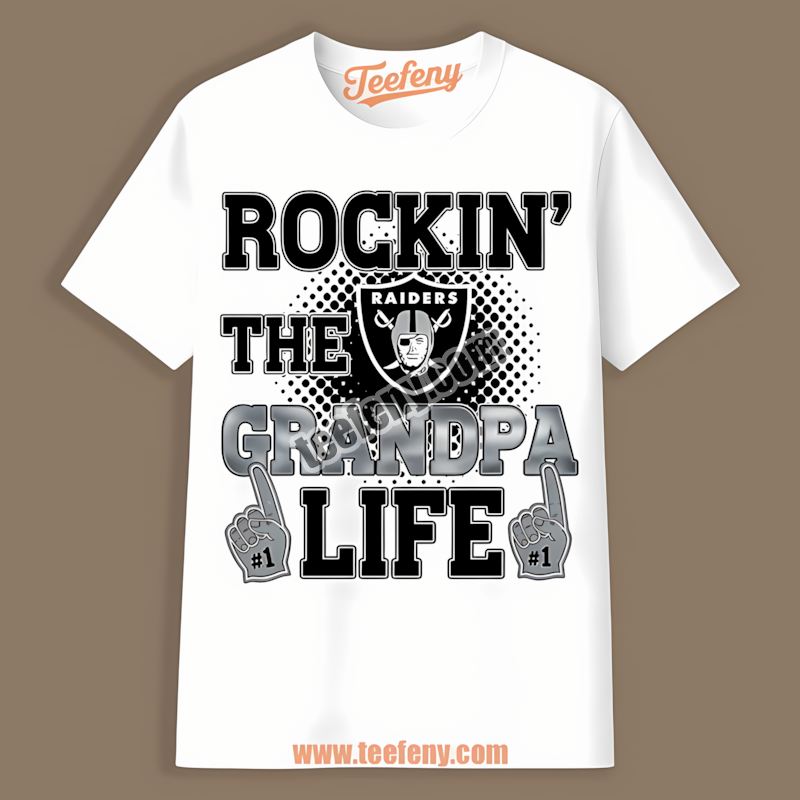 Rockin The Grandpa Life Las Vegas Raiders Retro Shirt