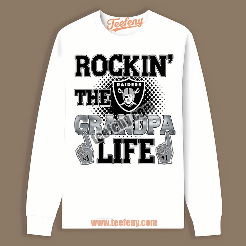 Rockin The Grandpa Life Las Vegas Raiders Retro Long Sleeve Rockin The Grandpa Life Las Vegas Raiders Retro Long Sleeve