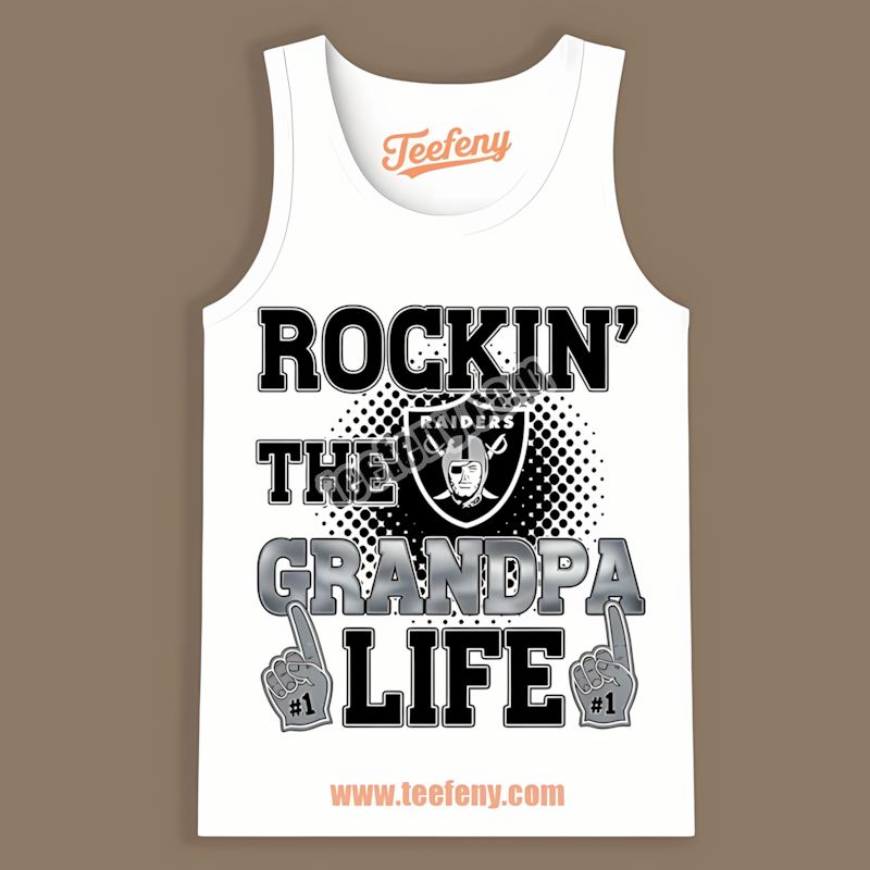 Rockin The Grandpa Life Las Vegas Raiders Retro Tanktop Rockin The Grandpa Life Las Vegas Raiders Retro Tanktop