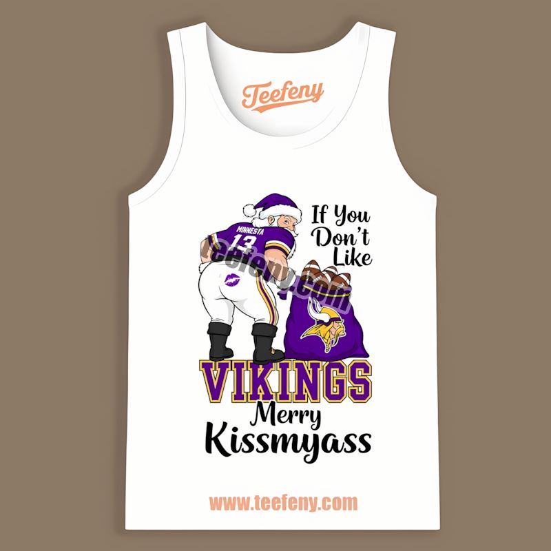 Santa Humor Merry Kissmyass Minnesota Vikings Unisex Tanktop Santa Humor Merry Kissmyass Minnesota Vikings Unisex Tanktop
