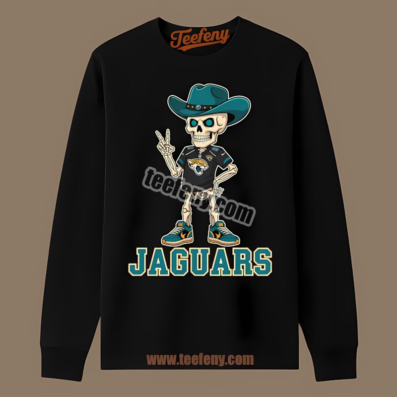Skeleton Cowboy Jacksonville Jaguars Unisex Long Sleeve Skeleton Cowboy Jacksonville Jaguars Unisex Long Sleeve