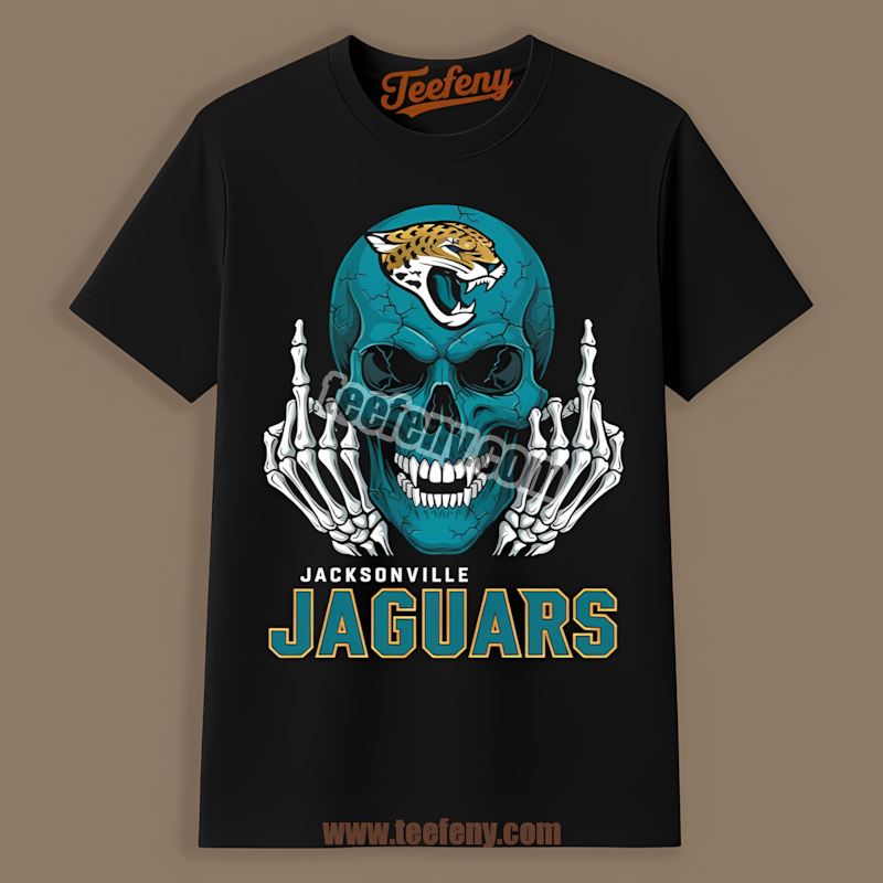 Skull Middle Finger Jacksonville Jaguars Sports Shirt