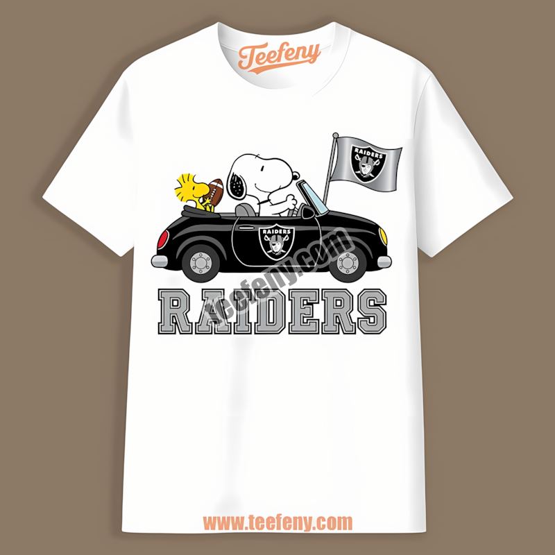 Snoopy Driving Car Las Vegas Raiders Unisex Shirt