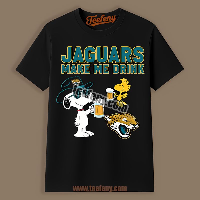 Snoopy Make Me Drink Jacksonville Jaguars Color Shirt