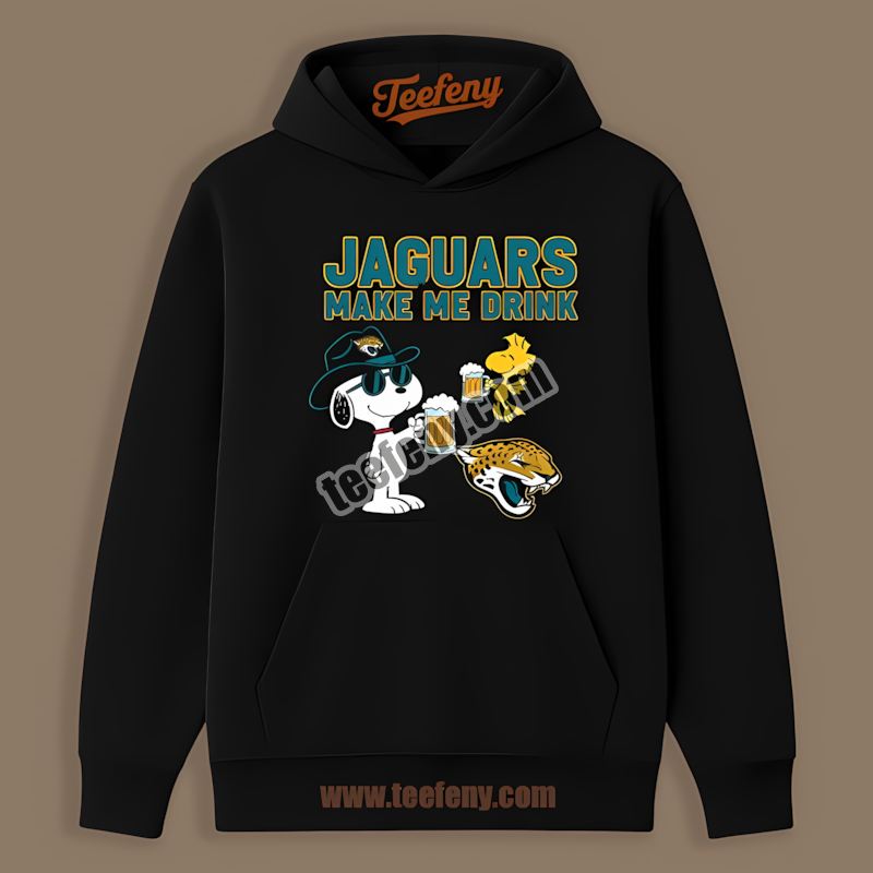 Snoopy Make Me Drink Jacksonville Jaguars Color Hoodie Snoopy Make Me Drink Jacksonville Jaguars Color Hoodie