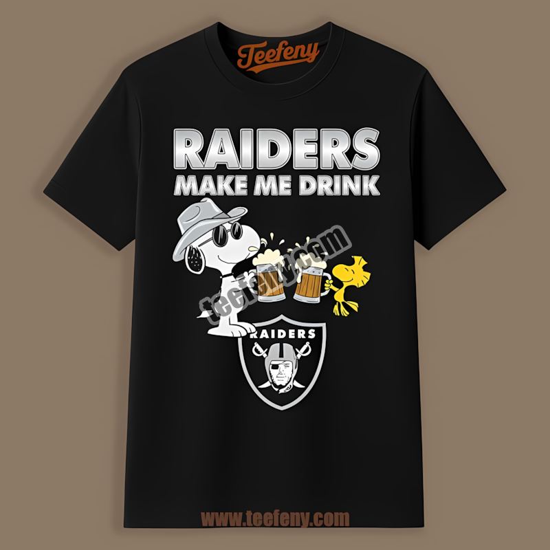 Snoopy Make Me Drink Las Vegas Raiders Graphic Shirt