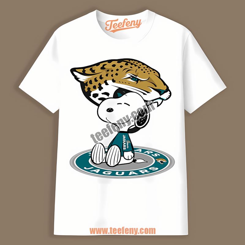 Snoopy Tattoo Logo On Arm Jacksonville Jaguars Graphic Shirt