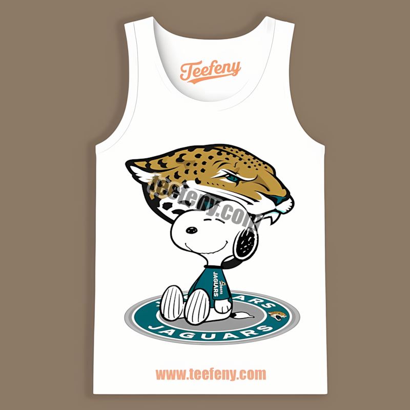 Snoopy Tattoo Logo On Arm Jacksonville Jaguars Graphic Tanktop Snoopy Tattoo Logo On Arm Jacksonville Jaguars Graphic Tanktop