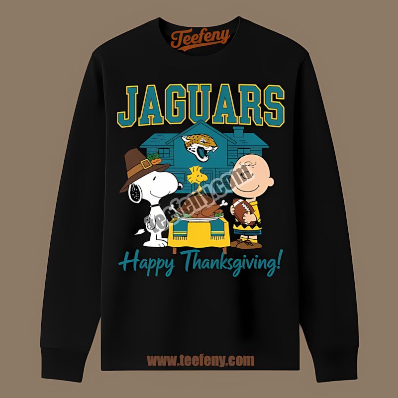 Snoopy Thanksgiving Jacksonville Jaguars Trendy Long Sleeve Snoopy Thanksgiving Jacksonville Jaguars Trendy Long Sleeve