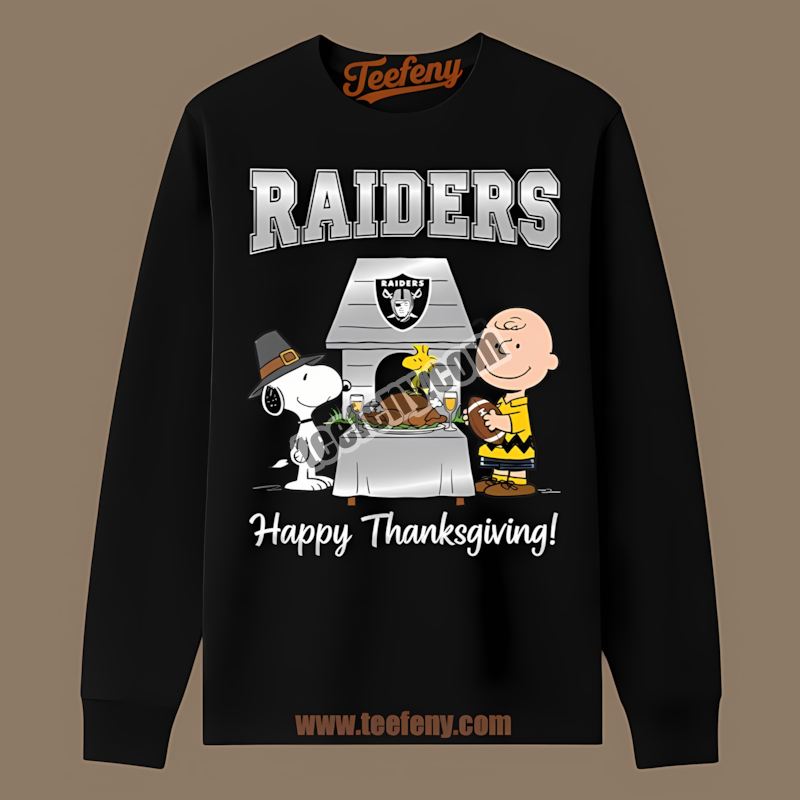 Snoopy Thanksgiving Las Vegas Raiders Retro Long Sleeve Snoopy Thanksgiving Las Vegas Raiders Retro Long Sleeve