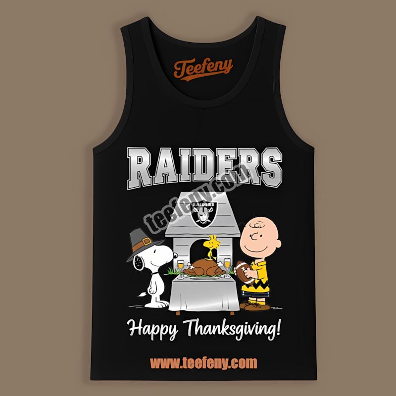 Snoopy Thanksgiving Las Vegas Raiders Retro Tanktop Snoopy Thanksgiving Las Vegas Raiders Retro Tanktop