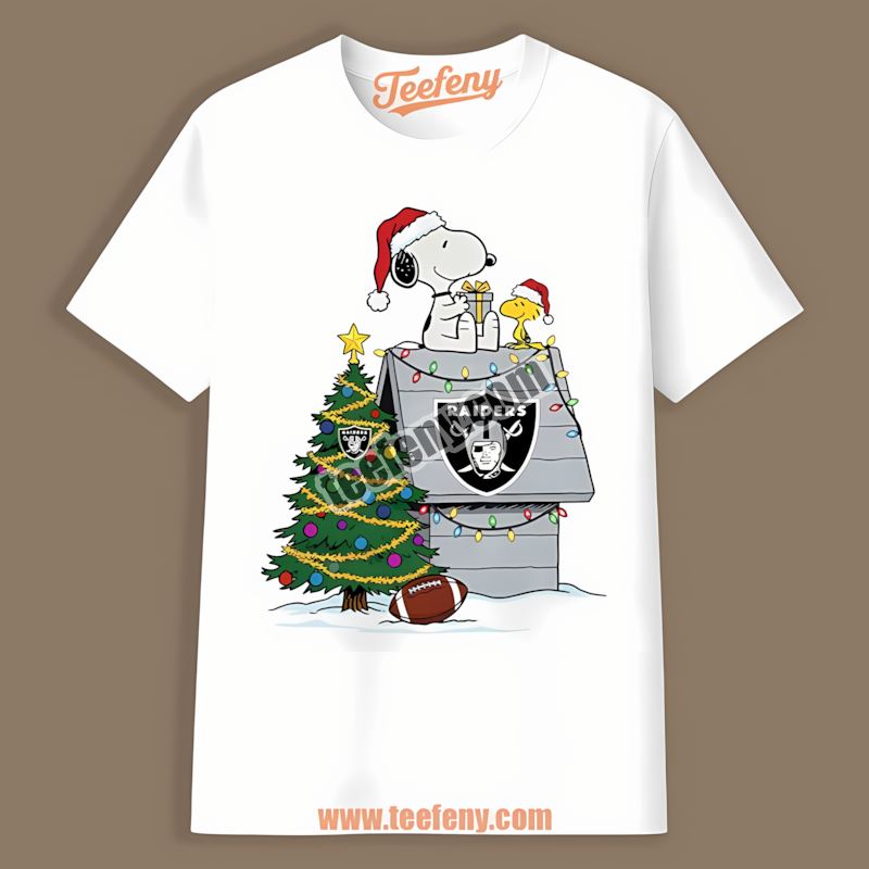 Snoopy Woodstock Christmas Las Vegas Raiders Retro Shirt