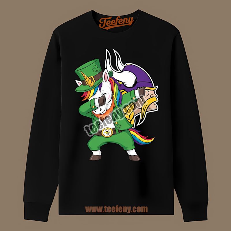 St Patricks Day Unicorn Minnesota Vikings Fan Color Long Sleeve St Patricks Day Unicorn Minnesota Vikings Fan Color Long Sleeve