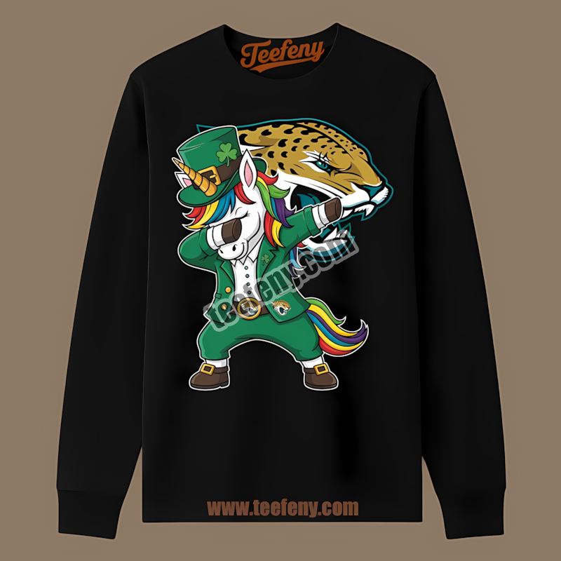 St Patricks Day Vs Dabbing Unicorn Jacksonville Jaguars Sports Long Sleeve St Patricks Day Vs Dabbing Unicorn Jacksonville Jaguars Sports Long Sleeve