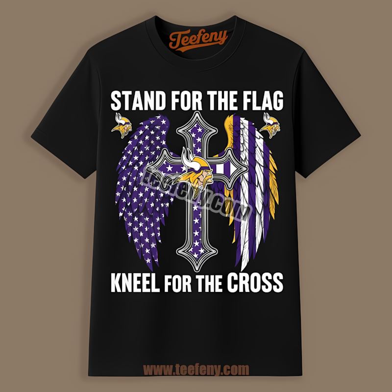 Stand For The Flag Minnesota Vikings Kneel Cross Regular Shirt