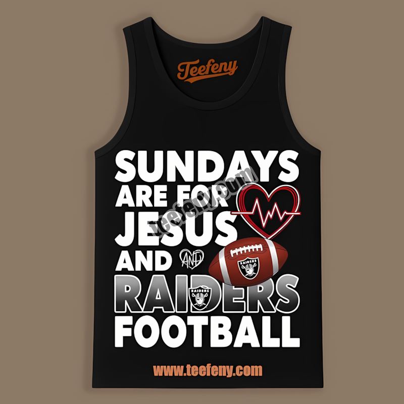 Sundays Are For Jesus And Football Las Vegas Raiders Graphic Tanktop Sundays Are For Jesus And Football Las Vegas Raiders Graphic Tanktop