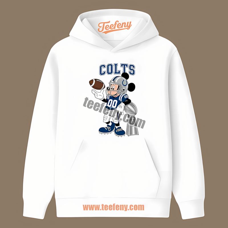Super Bowl Football Indianapolis Colts Mickey Hoodie Super Bowl Football Indianapolis Colts Mickey Hoodie