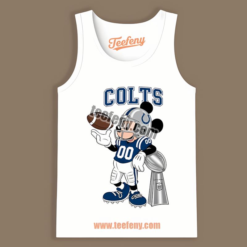 Super Bowl Football Indianapolis Colts Mickey Tanktop Super Bowl Football Indianapolis Colts Mickey Tanktop
