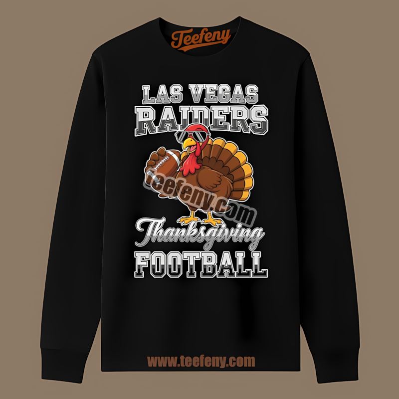 Thanksgiving Football Turkey Las Vegas Raiders Vintage Long Sleeve Thanksgiving Football Turkey Las Vegas Raiders Vintage Long Sleeve