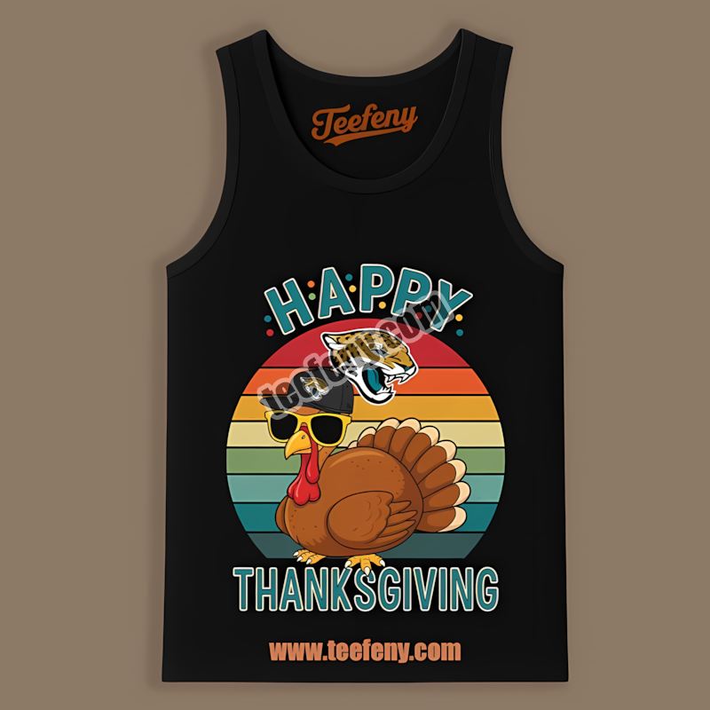 Thanksgiving Turkey Jacksonville Jaguars Color Tanktop Thanksgiving Turkey Jacksonville Jaguars Color Tanktop