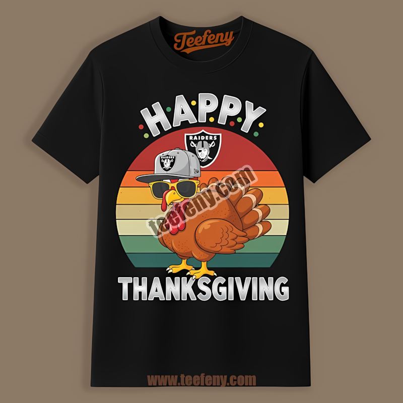 Thanksgiving Turkey Las Vegas Raiders Cotton Shirt