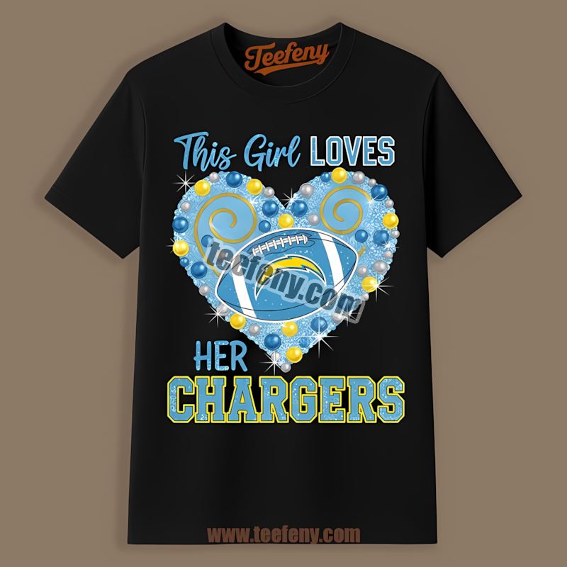 This Girl Loves Her Los Angeles Chargers Graphic Shirt