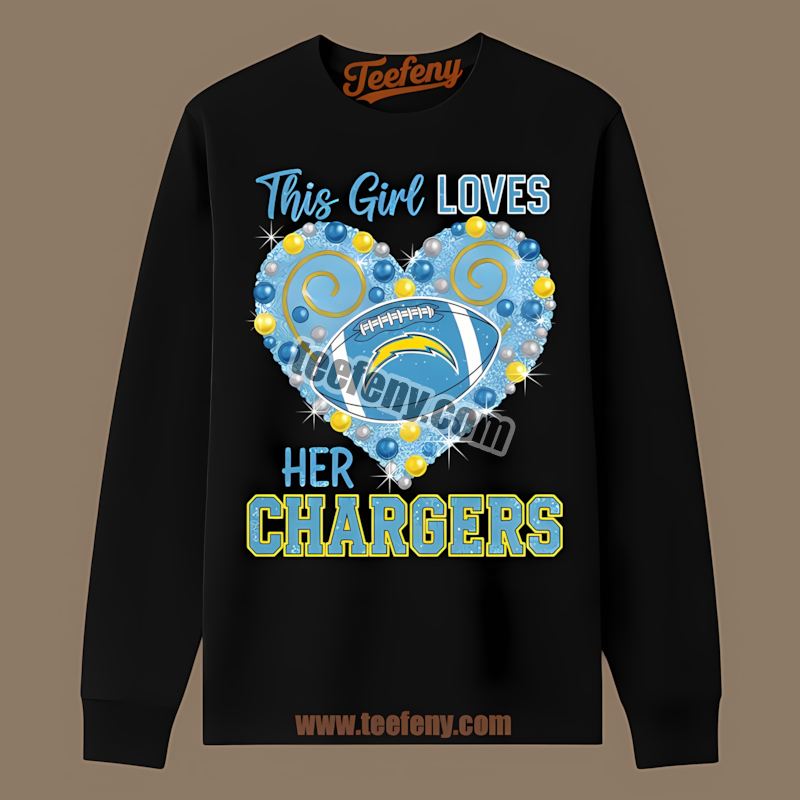 This Girl Loves Her Los Angeles Chargers Graphic Long Sleeve This Girl Loves Her Los Angeles Chargers Graphic Long Sleeve