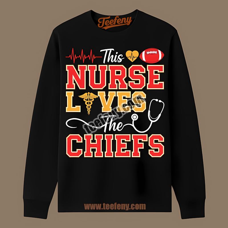 This Nurse Loves The Kansas City Chiefs Vintage Long Sleeve This Nurse Loves The Kansas City Chiefs Vintage Long Sleeve
