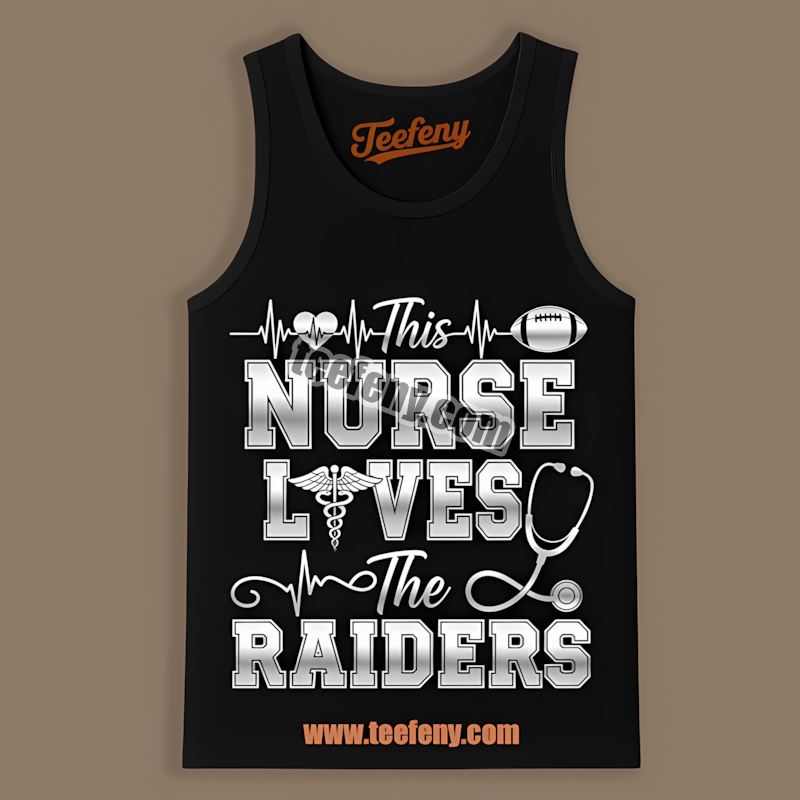 This Nurse Loves The Las Vegas Raiders Adults Tanktop This Nurse Loves The Las Vegas Raiders Adults Tanktop