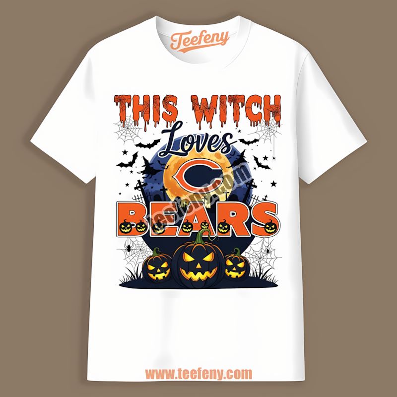 This Witch Loves Chicago Bears Halloween Vintage Shirt