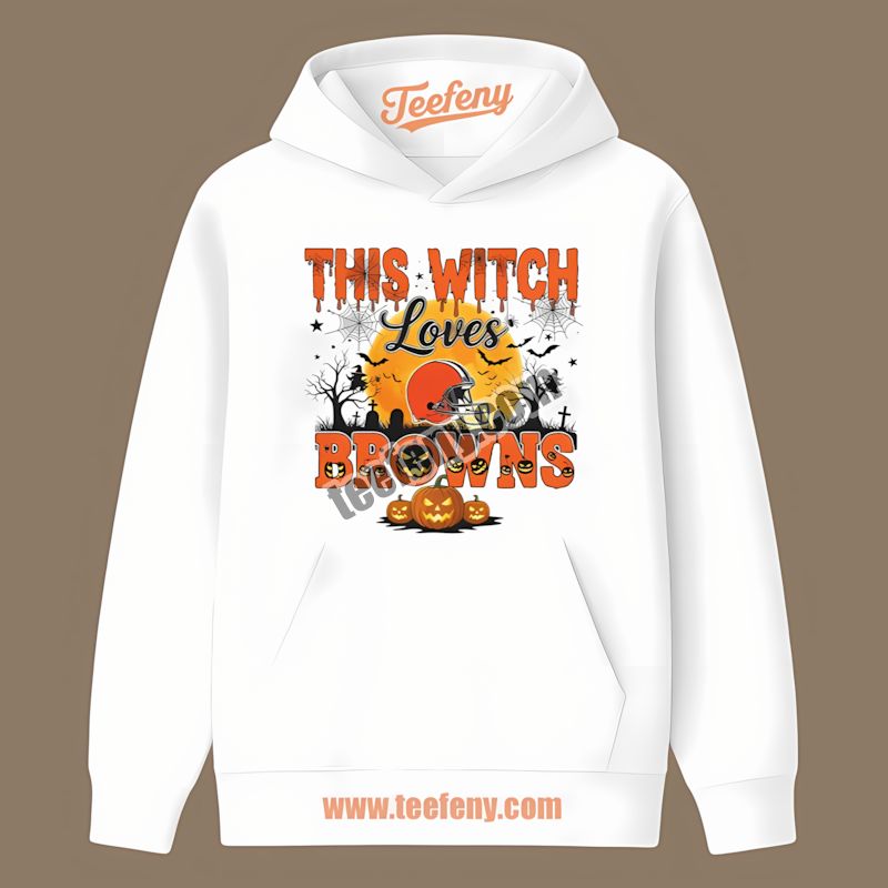 This Witch Loves Cleveland Browns Halloween Hoodie This Witch Loves Cleveland Browns Halloween Hoodie