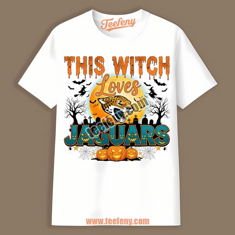This Witch Loves Jacksonville Jaguars Halloween Classic Shirt