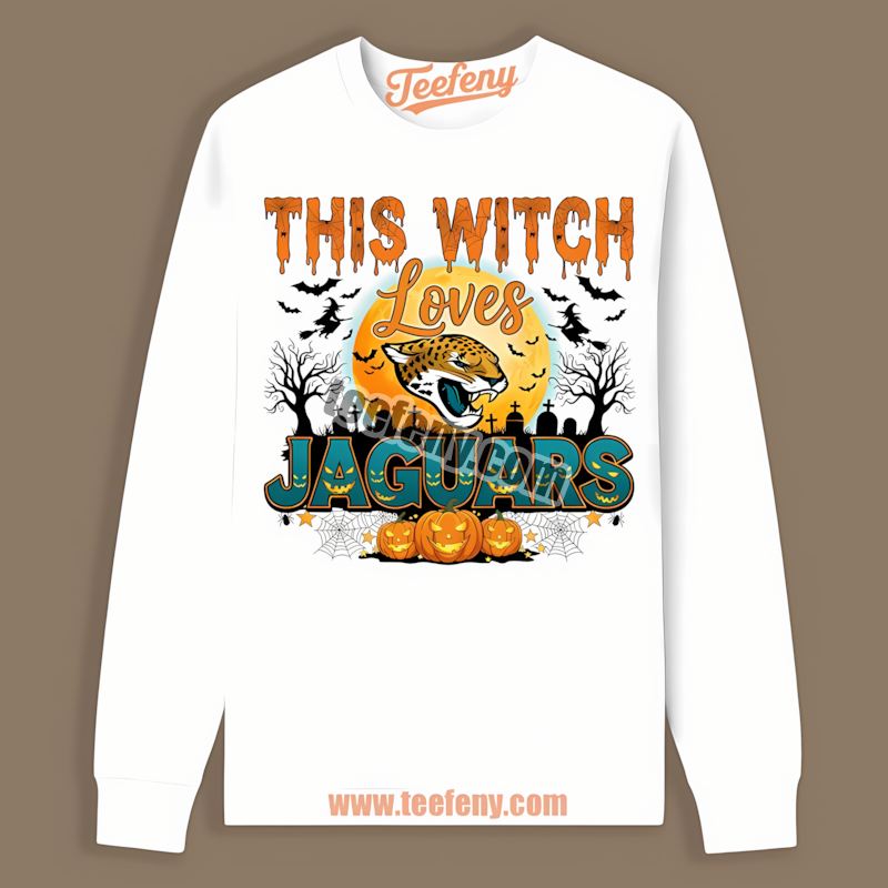 This Witch Loves Jacksonville Jaguars Halloween Classic Long Sleeve This Witch Loves Jacksonville Jaguars Halloween Classic Long Sleeve
