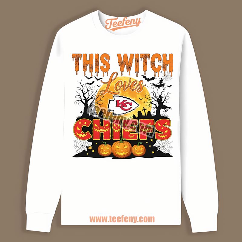 This Witch Loves Kansas City Chiefs Halloween Trendy Long Sleeve This Witch Loves Kansas City Chiefs Halloween Trendy Long Sleeve