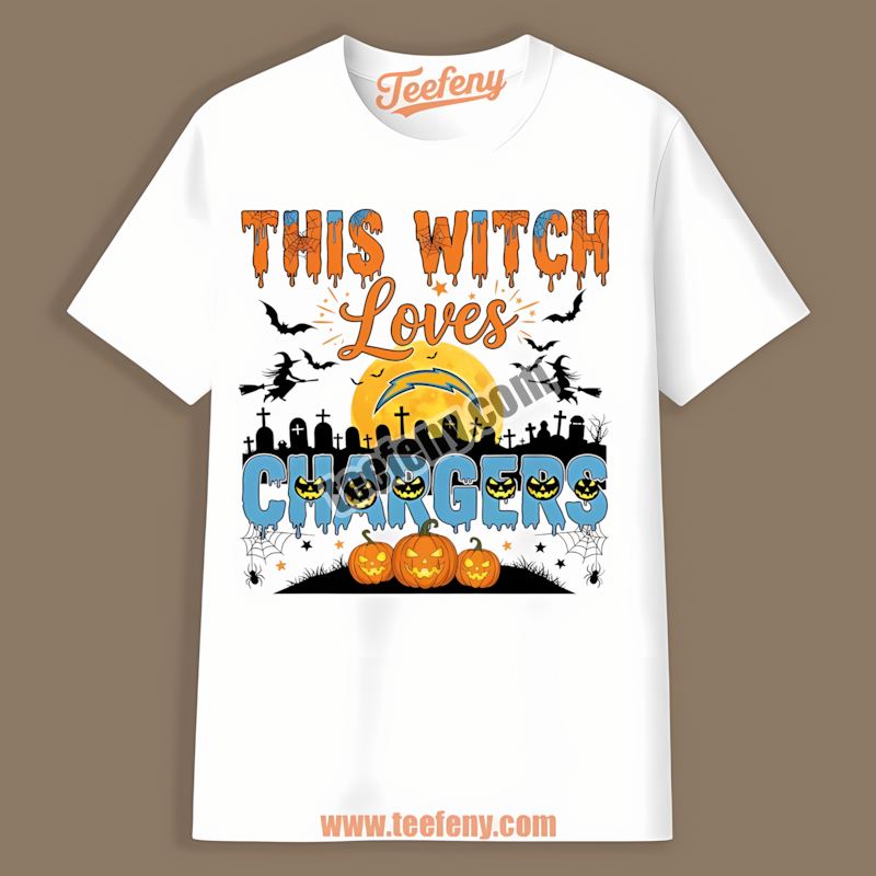 This Witch Loves Los Angeles Chargers Halloween Trendy Shirt