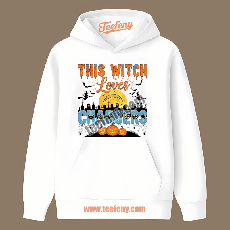 This Witch Loves Los Angeles Chargers Halloween Trendy Hoodie This Witch Loves Los Angeles Chargers Halloween Trendy Hoodie