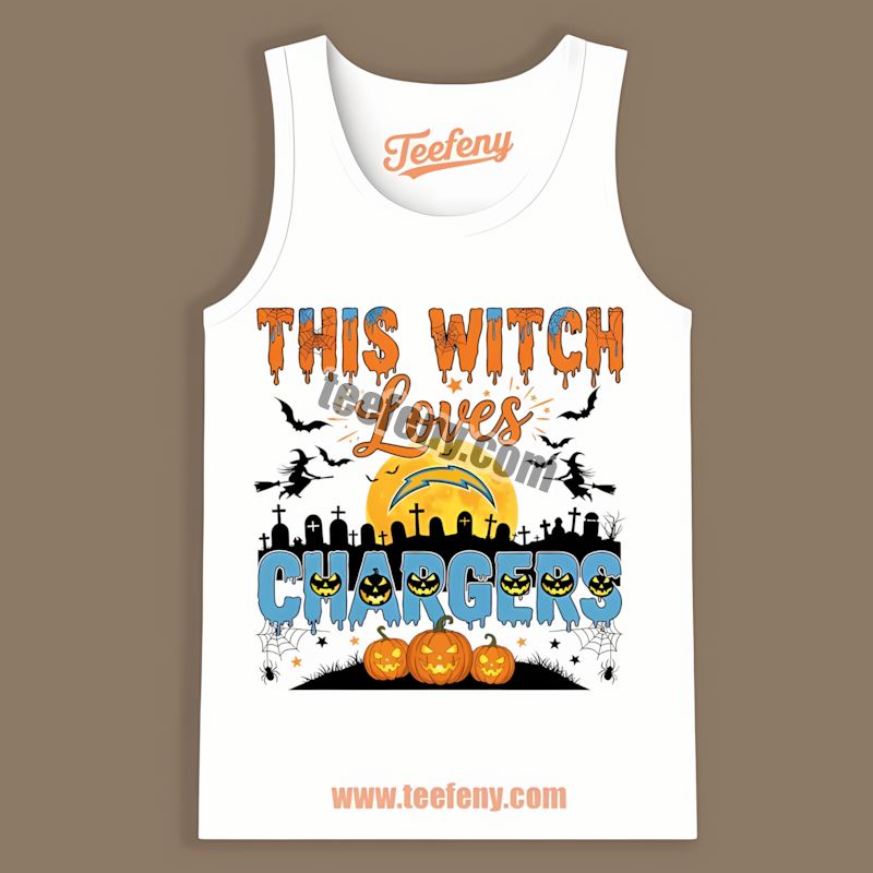 This Witch Loves Los Angeles Chargers Halloween Trendy Tanktop This Witch Loves Los Angeles Chargers Halloween Trendy Tanktop