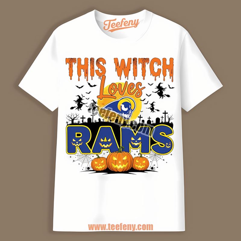 This Witch Loves Los Angeles Rams Halloween Vintage Shirt