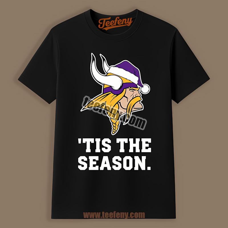 Tis The Season Minnesota Vikings Christmas Graphic Shirt